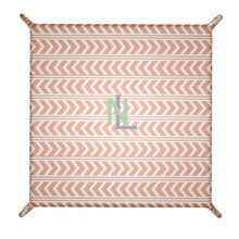 Load image into Gallery viewer, This Way That Way Leather Trinket Tray Orange/White/Blue
