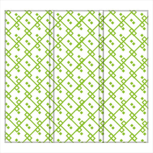 Block Chain Folding Screen Green/White