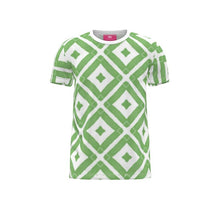 Load image into Gallery viewer, Formal Garden T in Green/White
