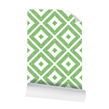 Load image into Gallery viewer, Formal Garden Wallpaper Green/White
