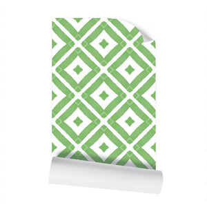 Formal Garden Wallpaper Green/White