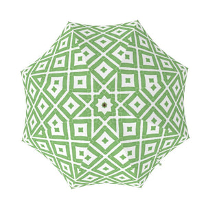 Formal Garden Umbrella in Green/White