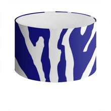 Load image into Gallery viewer, Blue Zebra Primrose Drum Lamp Shade
