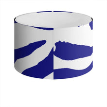 Load image into Gallery viewer, Blue Zebra Primrose Drum Lamp Shade
