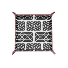 Load image into Gallery viewer, Little Mountain Chippendale Leather Trinket Tray Black/White
