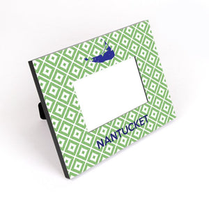 Formal Garden Photo Frame in Green/White