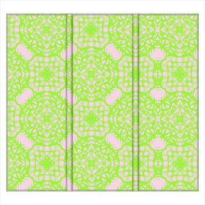 Palm Beach Palm Play Folding Screen in Pink/Green