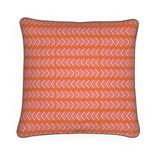 Load image into Gallery viewer, This Way That Way Pillow in Orange/Pink/White
