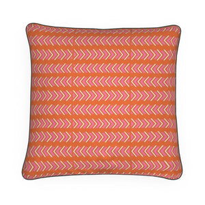 This Way That Way Pillow in Orange/Pink/White