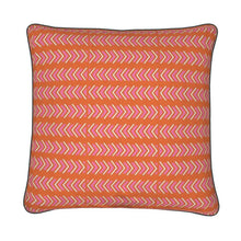Load image into Gallery viewer, This Way That Way Pillow in Orange/Pink/White
