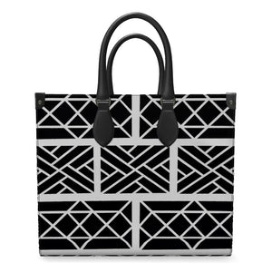 Little Mountain Chippendale Leather Bag in Black/White