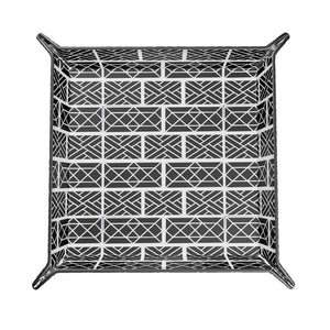 Little Mountain Chippendale Leather Trinket Tray Black/White