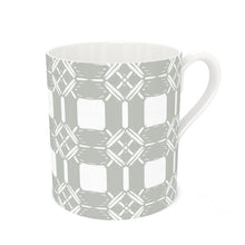 Load image into Gallery viewer, Rattan Caned Webbing in Light Gray/White Mug
