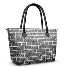 Load image into Gallery viewer, Zip Top Handbag in Little Mountain Chippendale Black and White
