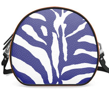 Load image into Gallery viewer, Zebra Blue Primrose Round Box Bag
