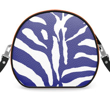 Load image into Gallery viewer, Zebra Blue Primrose Round Box Bag
