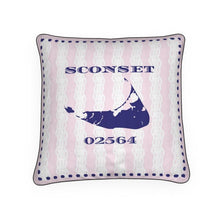 Load image into Gallery viewer, Nantucket (Sconset) Zip Code Pillow
