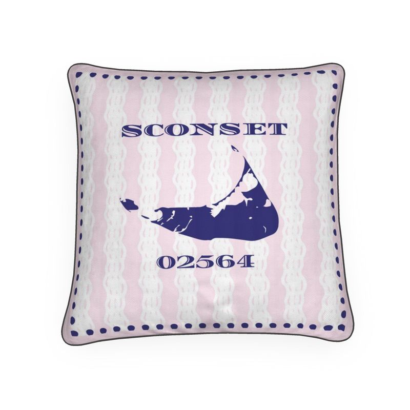 Nantucket (Sconset) Zip Code Pillow