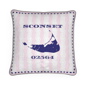 Nantucket (Sconset) Zip Code Pillow