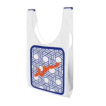 Load image into Gallery viewer, Blue and Orange Fishers Island Shopper Tote
