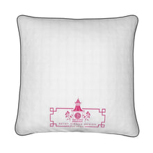 Load image into Gallery viewer, Nantucket Hand Illustrated Chinese Fretwork Pattern Pillow

