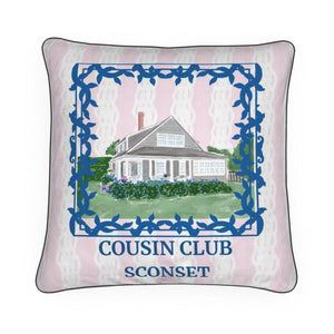 Customized House Painting Pillow on Hand Illustrated Pattern