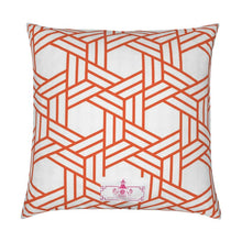 Load image into Gallery viewer, Rattan Orange and Blue Nantucket Pillow
