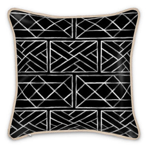 Little Mountain Pillow/Cushion in Black and White