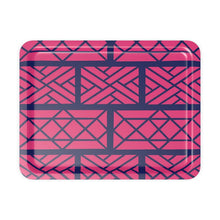 Load image into Gallery viewer, Hot Pink and Navy Chippendale Tray
