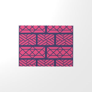 Hot Pink and Navy Chippendale Tray