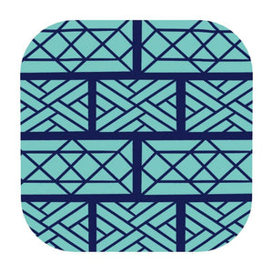 Navy and Turquoise Chippendale Coasters