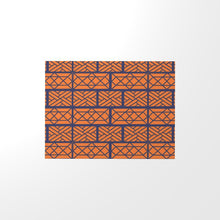 Load image into Gallery viewer, Blue on Orange Chippendale Tray
