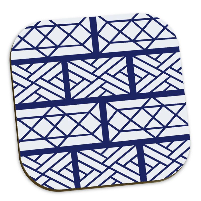 Blue and White Chippendale Coasters