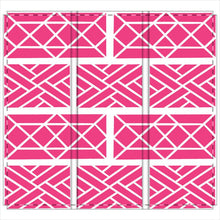 Load image into Gallery viewer, Chippendale Folding Screen in Hot Pink and White
