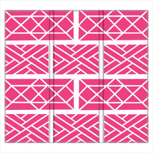 Load image into Gallery viewer, Chippendale Folding Screen in Hot Pink and White
