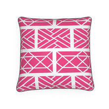 Load image into Gallery viewer, Pink and White Chippendale Pillow/Cushion
