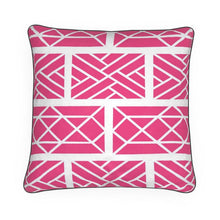 Load image into Gallery viewer, Pink and White Chippendale Pillow/Cushion
