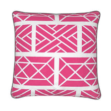 Load image into Gallery viewer, Pink and White Chippendale Pillow/Cushion
