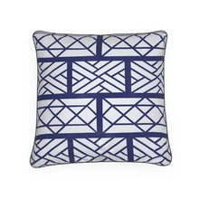 Load image into Gallery viewer, Blue and White Chippendale Pillow/Cushion
