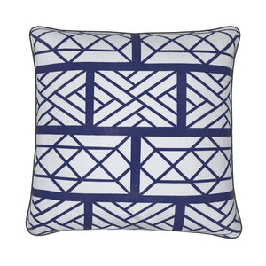 Blue and White Chippendale Pillow/Cushion