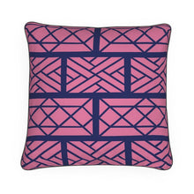 Load image into Gallery viewer, Pink and Blue Chippendale Pillow/Cushion
