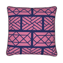 Load image into Gallery viewer, Pink and Blue Chippendale Pillow/Cushion
