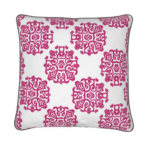 Chinese Medallion Pillow/Cushion in Plum