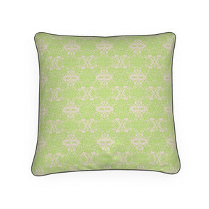 XO Palm in Pink and Green Pillow/Cushion