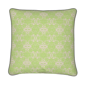 XO Palm in Pink and Green Pillow/Cushion