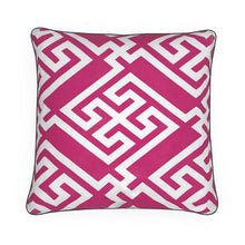 Load image into Gallery viewer, Fretwork in Plum Pillow/Cushion
