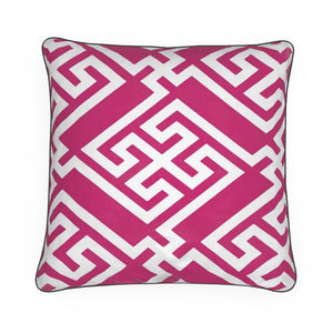 Fretwork in Plum Pillow/Cushion