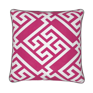 Fretwork in Plum Pillow/Cushion