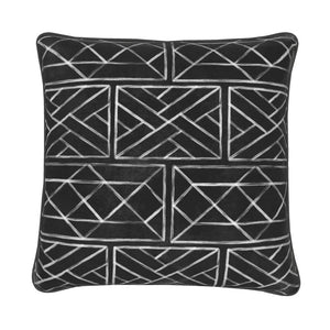 White on Black Chippendale Pillow/Cushion