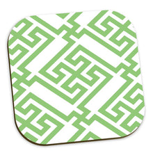 Load image into Gallery viewer, Fretwork Coasters in Electric Green
